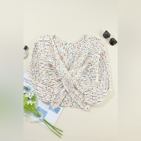 Twisted Confetti Boat Neck Sweater - Picture 3 of 9